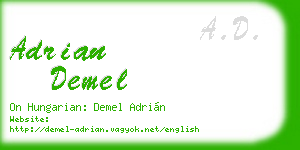 adrian demel business card