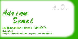 adrian demel business card